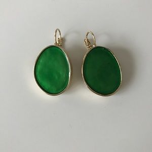 Kenneth Jay Lane Emerald Drop Earrings